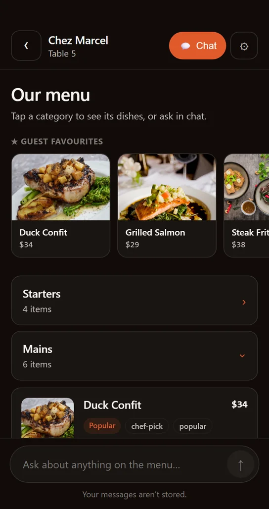 Browse the menu, photos included